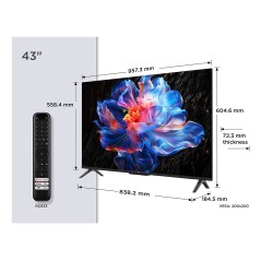 TCL P6K Series 43P6K 43" 4K UHD Smart TV - Stunning Visuals, Ultimate Entertainment Experience, Model 5901292528928